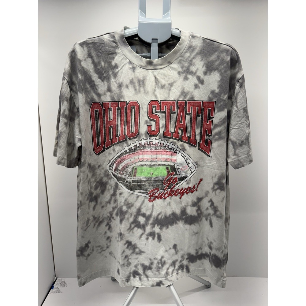 Hollister Blue 84 Ohio State Buckeyes Stadium Tie Dye T-Shirt Men's M Boxy Fit